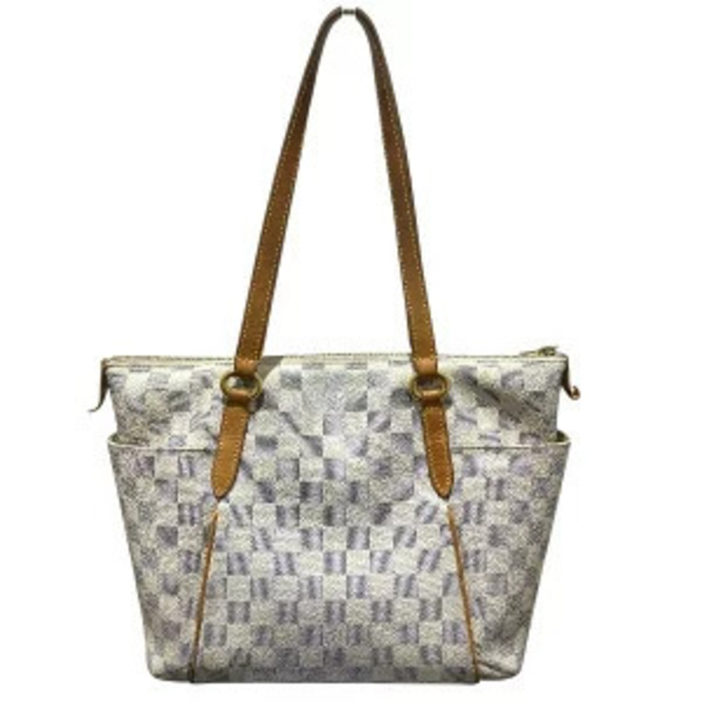 Louis Vuitton Damier Shoulder Azur Tote Bag White Totally